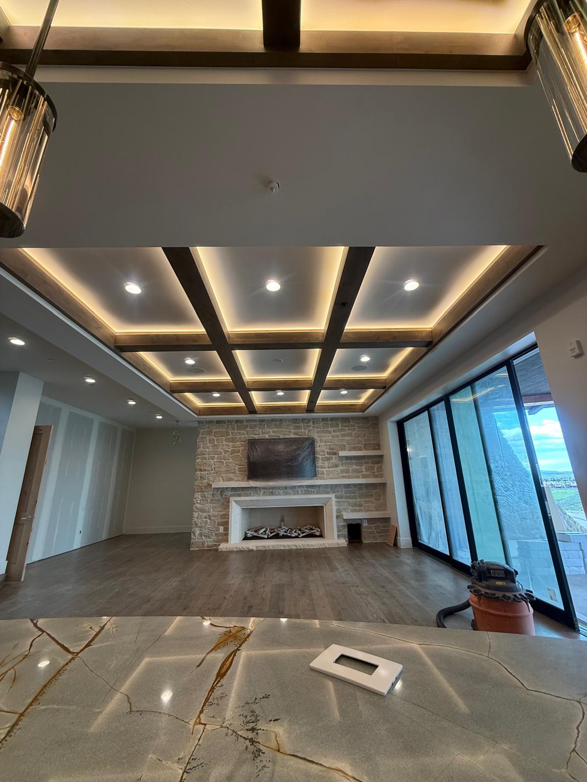 Fireplace surround millwork