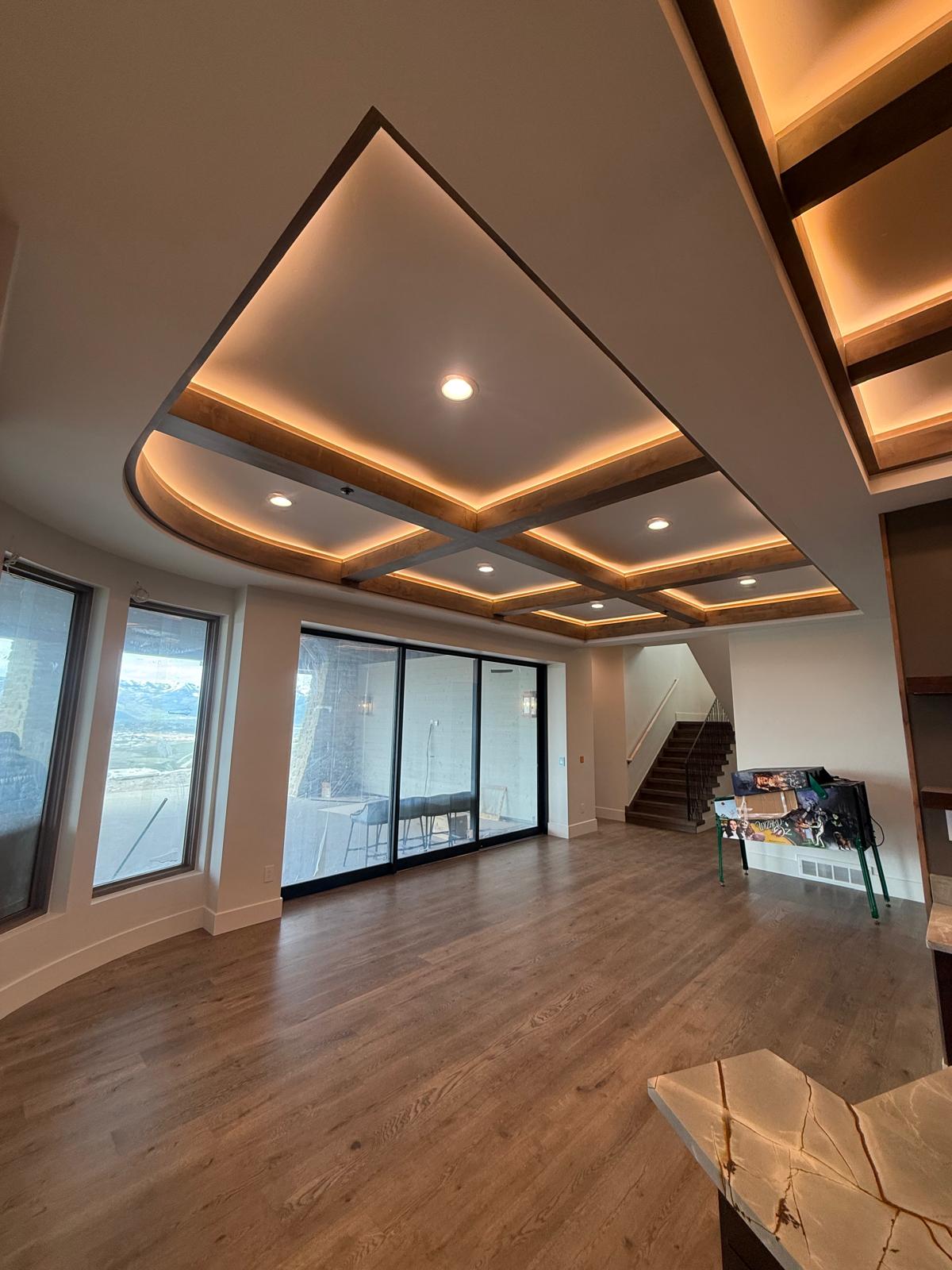Custom ceiling beam work by PS Carpentry