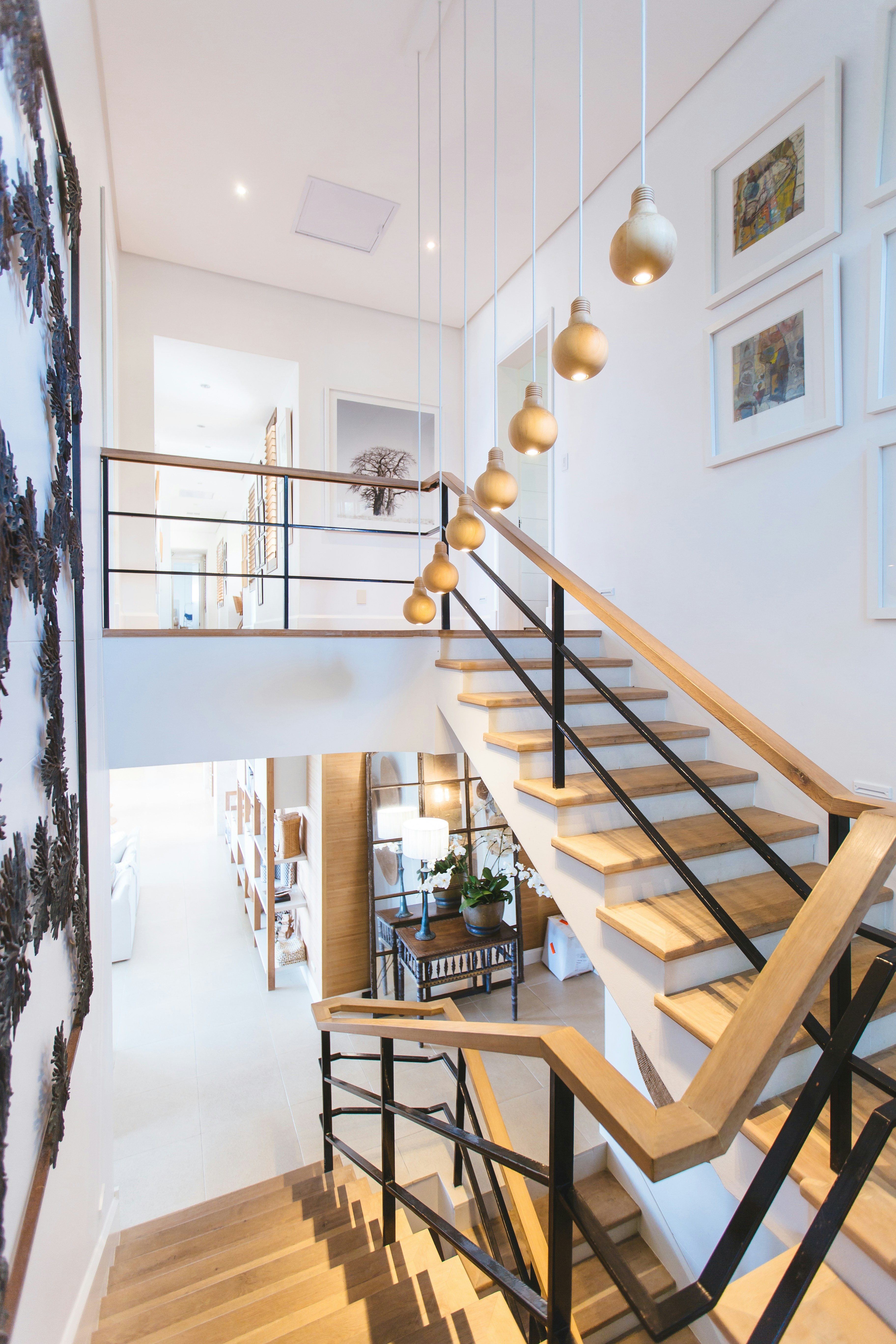 Stair trim and railing installation by PS Carpentry